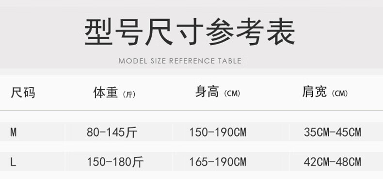 尺码m是多大